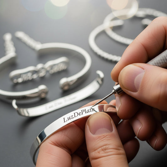 Pulseras de plata personalizadas LuzDePlata con grabado: crea joyas únicas con tu historia.