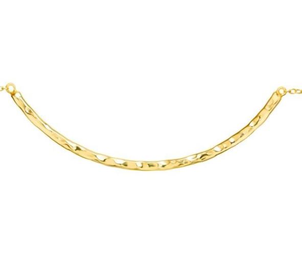 COLLAR PLATA 925 BARRA CURVADA MARTELE