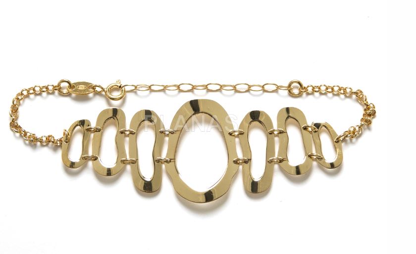 PULSERA EN PLATA DE LEY. (BAÑO EN ORO)