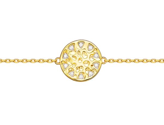 COLLAR PLATA 925 CÍRCULO PICADO CON ZIRCONITAS