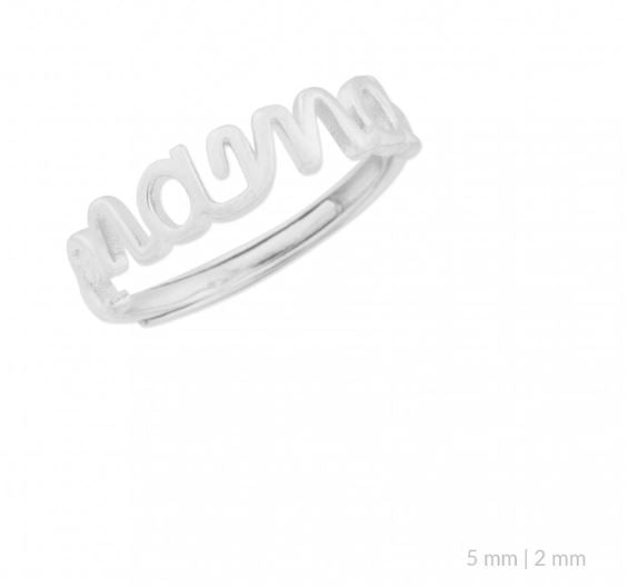 SORTIJA DE PLATA DE LEY - ACABADO : RODIADO TALLA ÚNICA