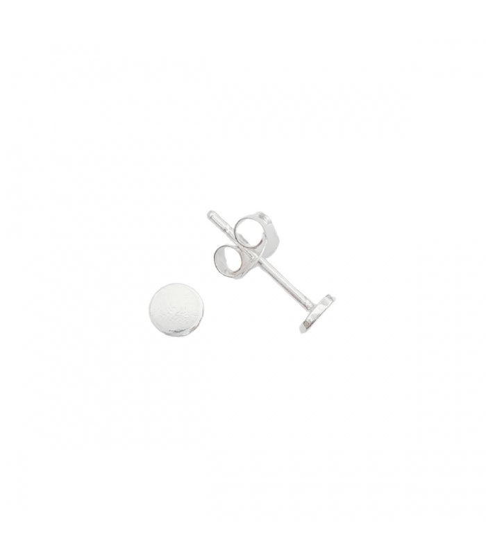 Pendiente Plata Circulo 4mm. Precio Par