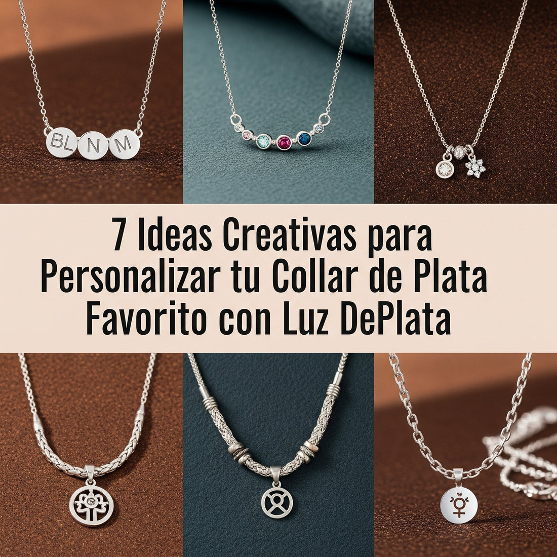 Ideas creativas para personalizar tu collar de plata LuzDePlata: 7 formas de hacer tu joya favorita única.