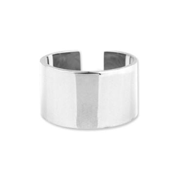 ANILLO DE PLATA DE LEY | 10 MM - ACABADO : RODIADO TALLA ÚNICA