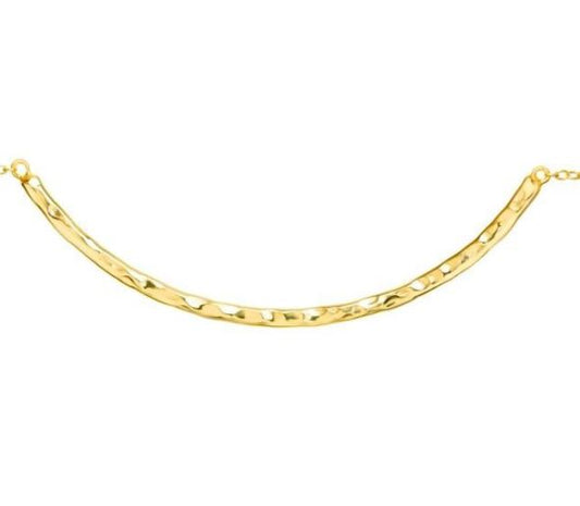COLLAR PLATA 925 BARRA CURVADA MARTELE