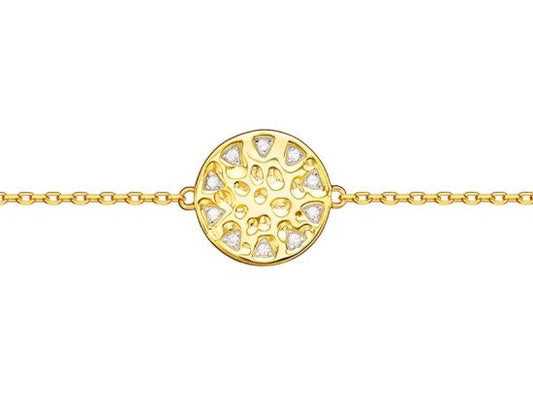 PULSERA PLATA 925 CÍRCULO PICADO CON ZIRCONITAS