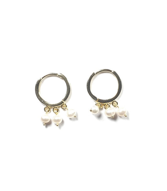 Aro Plata Perlitas 12mm Bañado