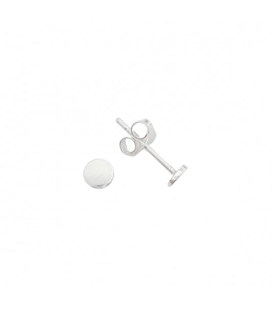 Pendiente Plata Circulo 4mm. Precio Par